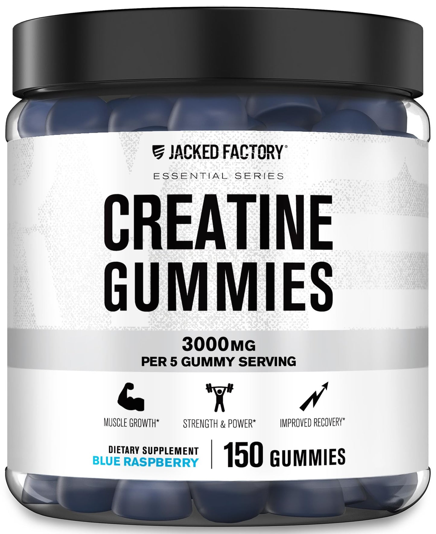 Jacked Factory Creatine Gummies — Blue Raspberry / 150 Gummies