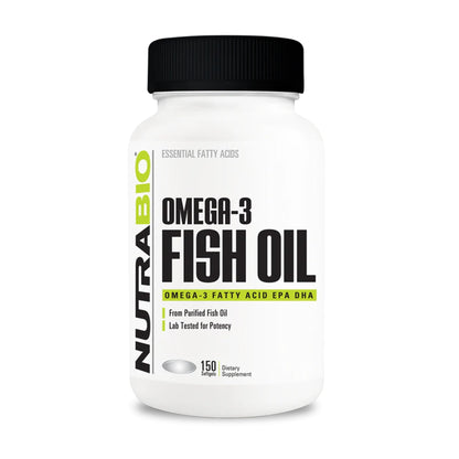 NutraBio Omega-3 Fish Oil — 150 Softgels