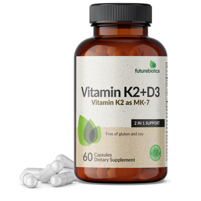 Futurebiotics Vitamin D3 + K2 MK-7 — 60 Capsules